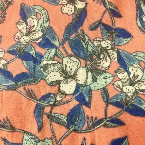 Free People Dear You Mini Dress Orange Floral Ruffle Open Back Size 4 - Picture 3 of 4